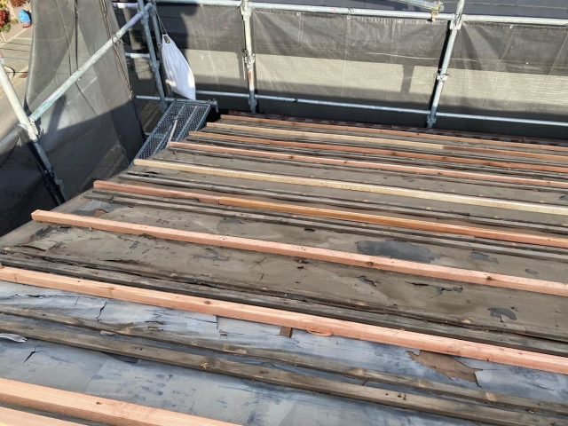 加古川市で葺き替えに伴う嵩上げ補強